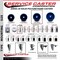 Service Caster 4'' Solid Poly Wheel Swivel 7/16'' Grip Ring Stem Caster with Brake SCC-GR20S414-SPUS-PLB-716138 - alternate 2